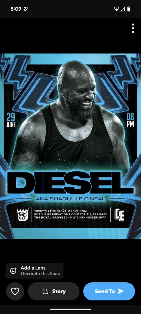 ItsTtime19's tweet photo. Dj Diesel June 29th at the Royal Grove!!
Ticket link: 
https://t.co/z8awOTrK4a https://t.co/2rbsnxEhie