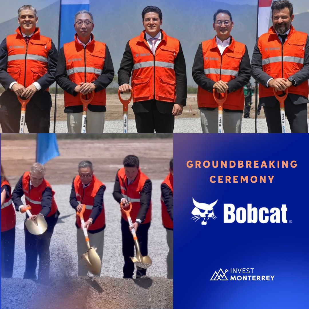Bobcat, the leading Korean manufacturer of construction vehicles, has just held a groundbreaking ceremony for its new facility at Interpuerto Monterrey Industrial Park. 🚜🏗️

The $300 million USD investment will create 800 new jobs.

We extend our congratulations to Bobcat on