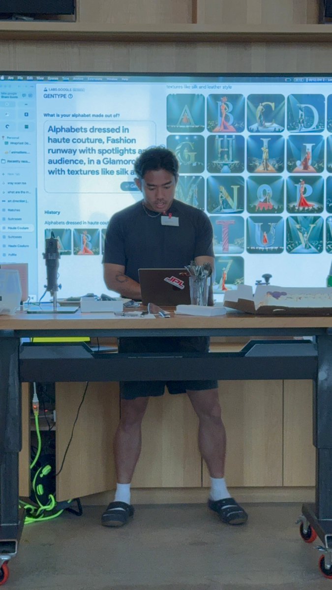GoogleLabs's tweet photo. We hosted a #GenType craft night at our NYC office!
We invited creatives to generate letters in any form they could imagine - and then they printed their designs onto t-shirts, tote bags, temporary tattoos, and more!
Everyone brought the best vibes, thanks for sharing everything you made❣️
We want to see what you make, too! Imagine and share in the thread below: https://t.co/xwLmQfGLzK