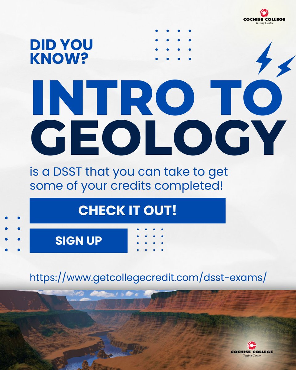 TestingCochise's tweet photo. The  DSST can do more than give you a passing score. It can actually accelerate your degree program by a semester or more. Find out how! #DSST #creditbyexam #SaveMoney #graduatefaster https://t.co/47kO0h4jEO