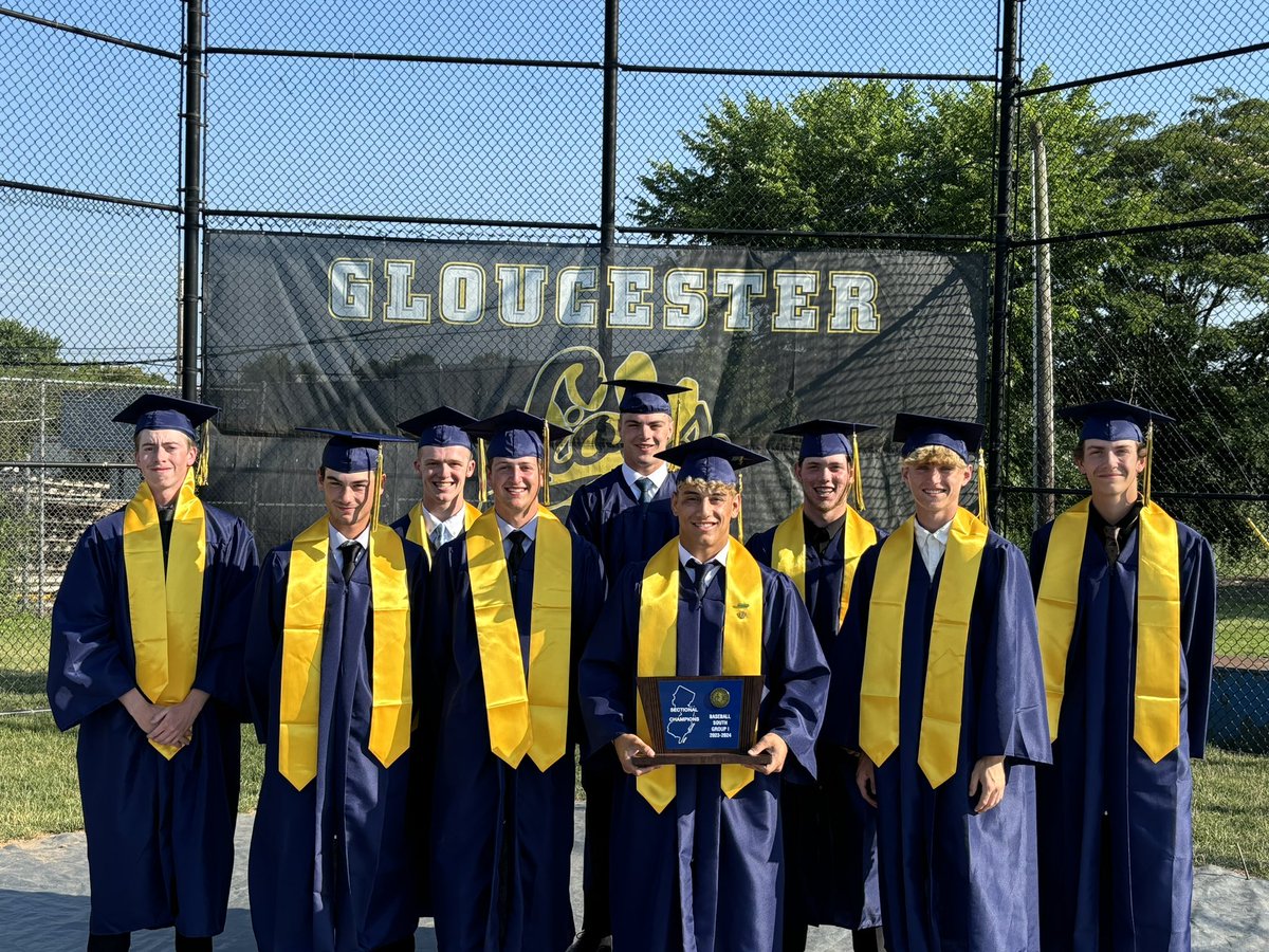 LionBaseballGHS's tweet photo. Happy Graduation Day to the class of 2024. These 9 seniors left a major impact on our program&amp;we wish them the best of luck in their futures. Colonial Patriot Division &amp; South Jersey Group 1 Champs! Lions Forever! Champions Forever! #LLG #50Years 
@GloucesterGHS https://t.co/X6NehMomS2