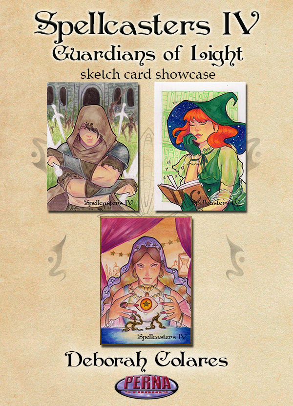 deborahcolares's tweet photo. Another sketch cards done for Perna Studios for his new set: Spellcasters 4: Guardians of Light, for release in late June/July 2024 https://t.co/wzUXpfHYmF