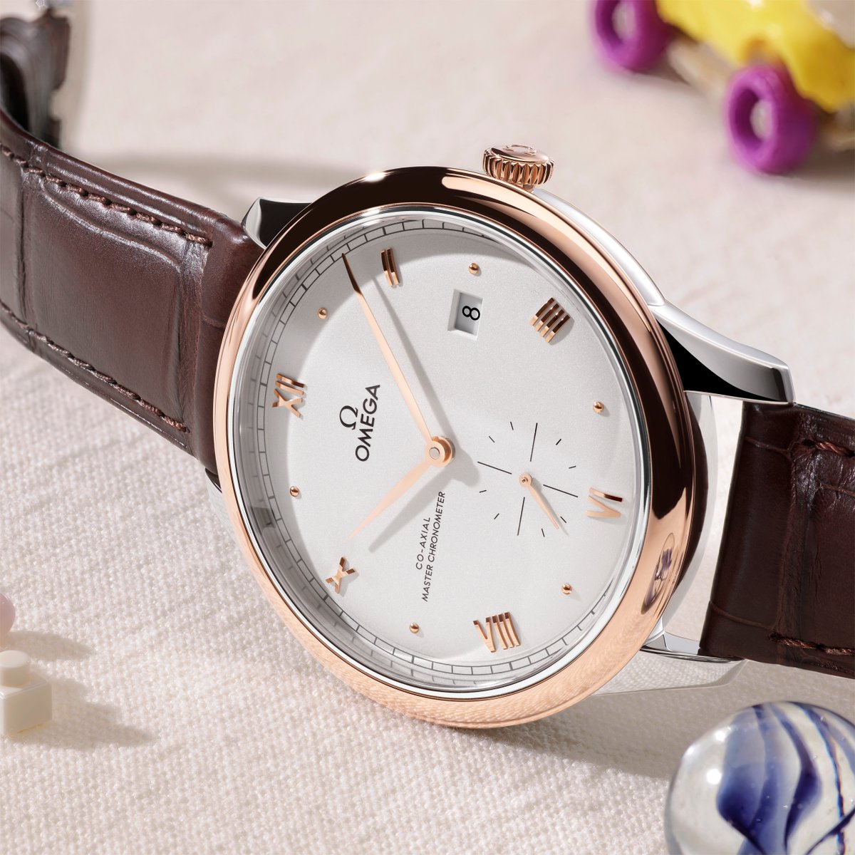 Bucherer_USA's tweet image. Celebrating the precious gift of time, with a @OMEGA De Ville Prestige in stainless steel and 18K Sedna ™ Gold.

#TourneauBucherer #OMEGA #DeVille