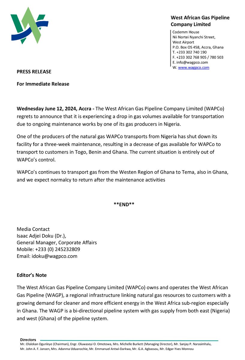 Electricity Company of Ghana Ltd tweet media