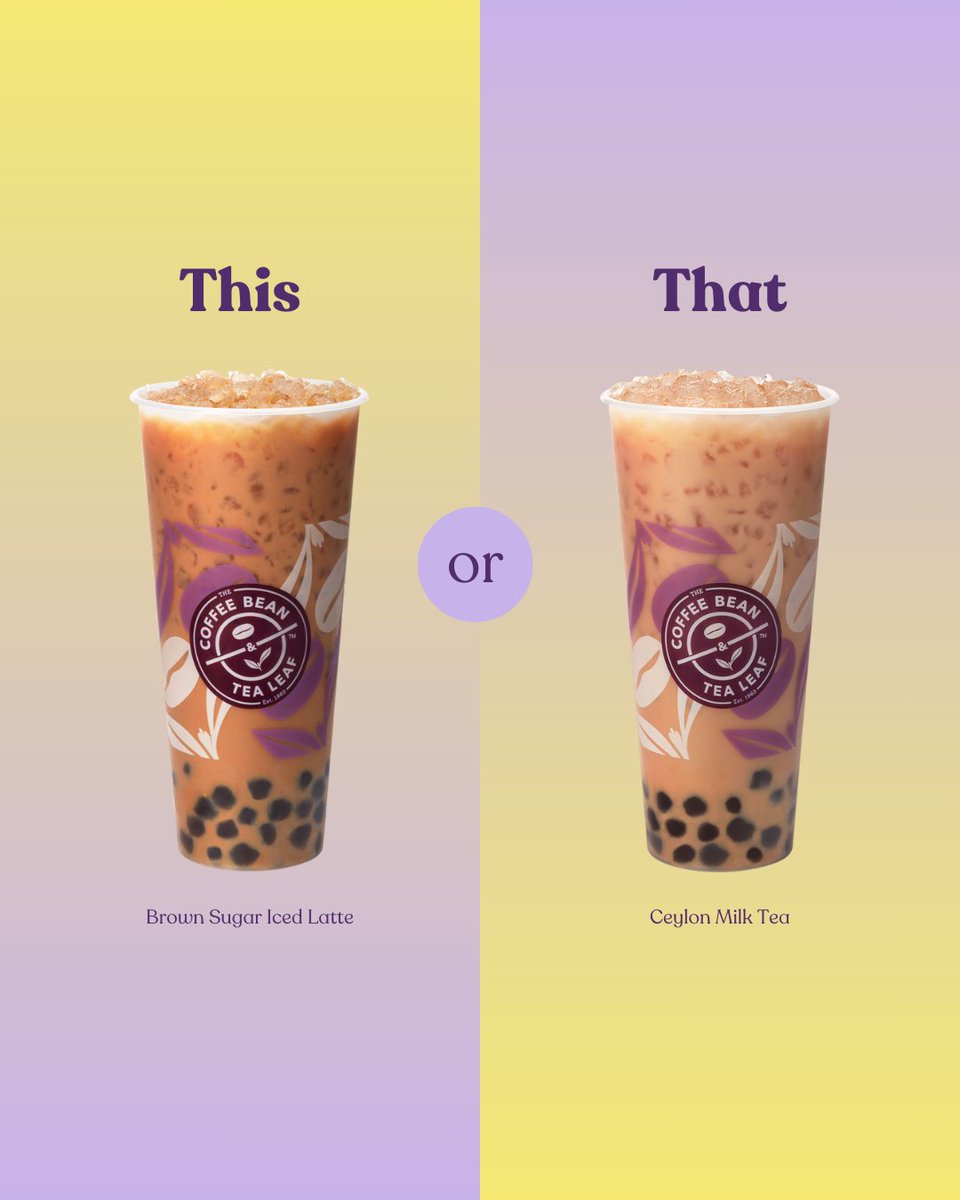 Brown Sugar Iced Latte with Boba or Ceylon Milk Tea with Brown Sugar Boba? The people need to know  👀 

Drop your vote in the comments 👇

#HowDoYouBoba