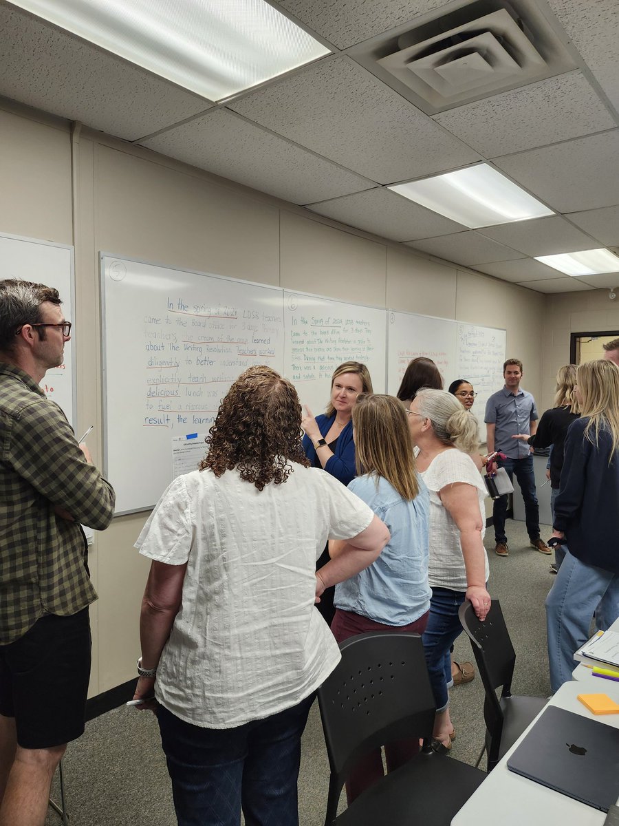 LITLearningLDSB's tweet photo. The last Primary session of the @LimestoneDSB's Writing Revolution project wrapped up today. We're so grateful to the educators who participated. We appreciate your engagement, thinking &amp; commitment to this work. Thanks for helping us start a #Revolution in Limestone! IYKYK. 🤩✍️ https://t.co/m0dGdLl0dR