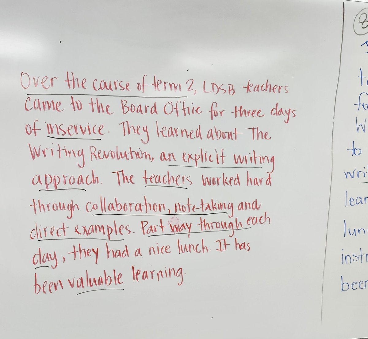 LITLearningLDSB's tweet photo. The last Primary session of the @LimestoneDSB's Writing Revolution project wrapped up today. We're so grateful to the educators who participated. We appreciate your engagement, thinking &amp; commitment to this work. Thanks for helping us start a #Revolution in Limestone! IYKYK. 🤩✍️ https://t.co/m0dGdLl0dR