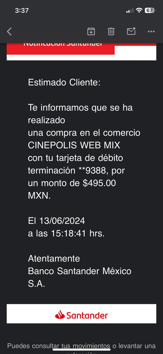 danielcruzsph's tweet photo. @AyudaCinepolis Por favor ayuda, no me dieron ningún comprobante de compra en su sitio web ni a mi correo y mi banco si registró la compra :( https://t.co/wWdcoQaG5v