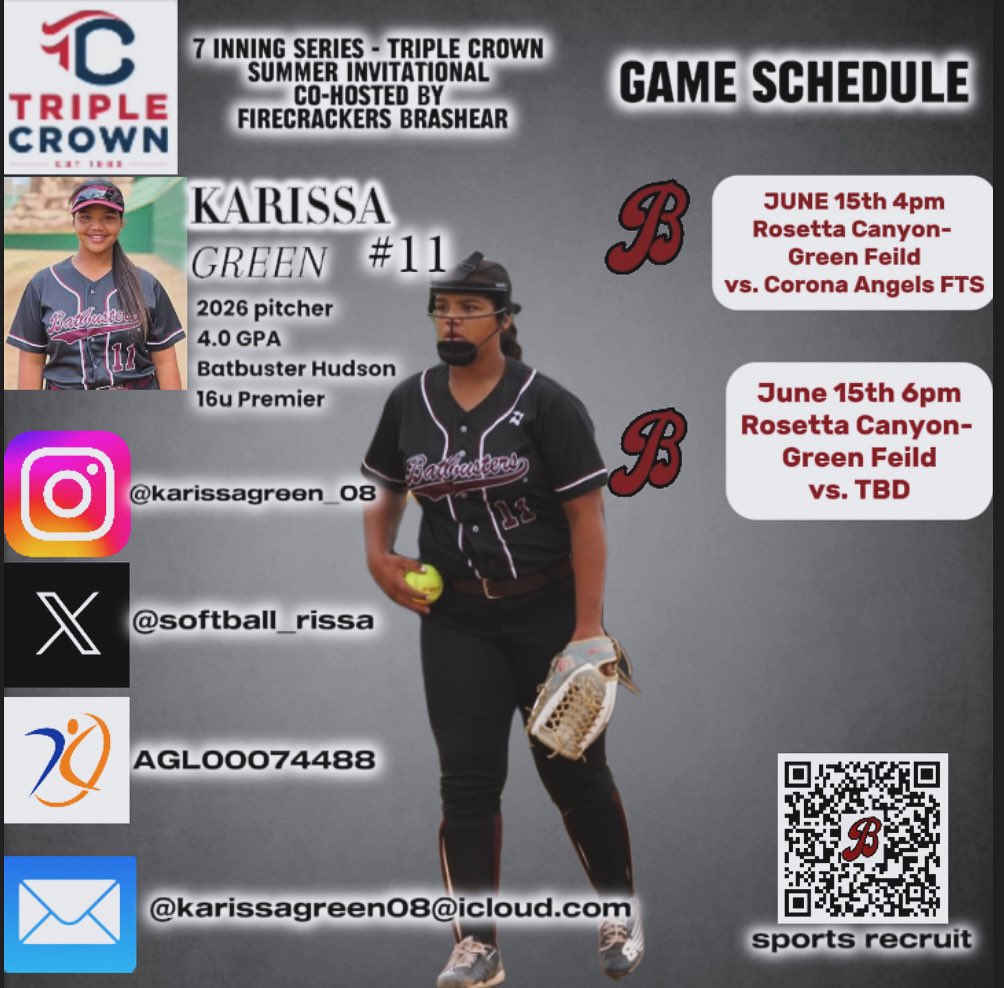 softball_rissa's tweet photo. Triple Crown Summer Invitational Schedule!!! https://t.co/CpBzgA31v8
