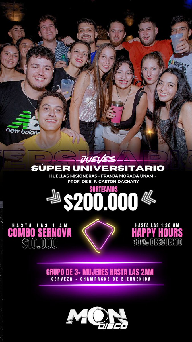 MOONDISCO1's tweet photo. JUEVES MOON🍺
SUPER NOCHE UNIVERSITARIA🎓🥳🎶

ABRI LA IMAGEN Y MIRAS LAS PROMOS👈

💥 S O R T E O💥

👉1 Vale de 80MIL 🤯
👉 1 Vale de $40.000😍
👉 2 RENA DU 🥂
👉 2 BALDES CORONA 🍻
👉 2 COMBOS SMIRNOFF 

Dale...
🔁Rt
❤Fav
✅ @ a dos amgxs https://t.co/6KODJEENl0