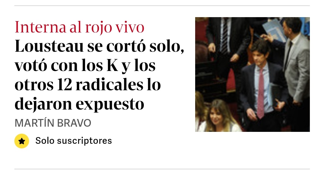 Cuanto dice de alguien q no puede consensuar ni con los de su partido político (partido q Preside). Imposible ser líder y dedicarse a construir el bien común con esa personalidad.   Nada nuevo. Pero vale refrescarlo.