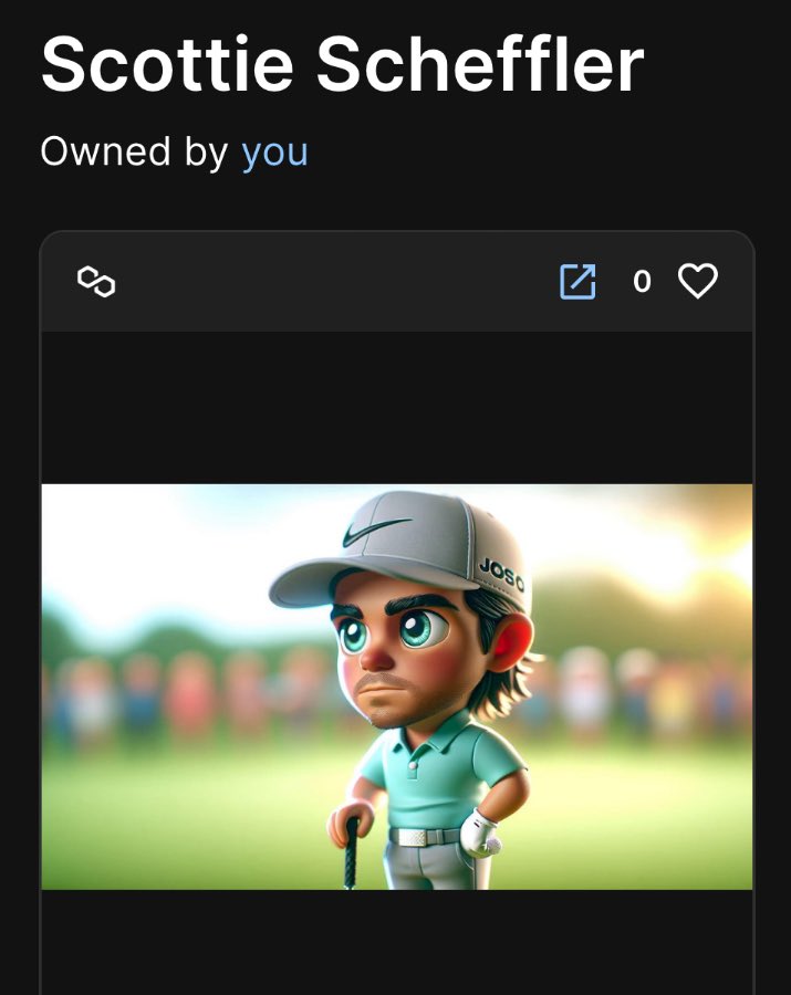 Minted my golfer 🤞🤞🤞