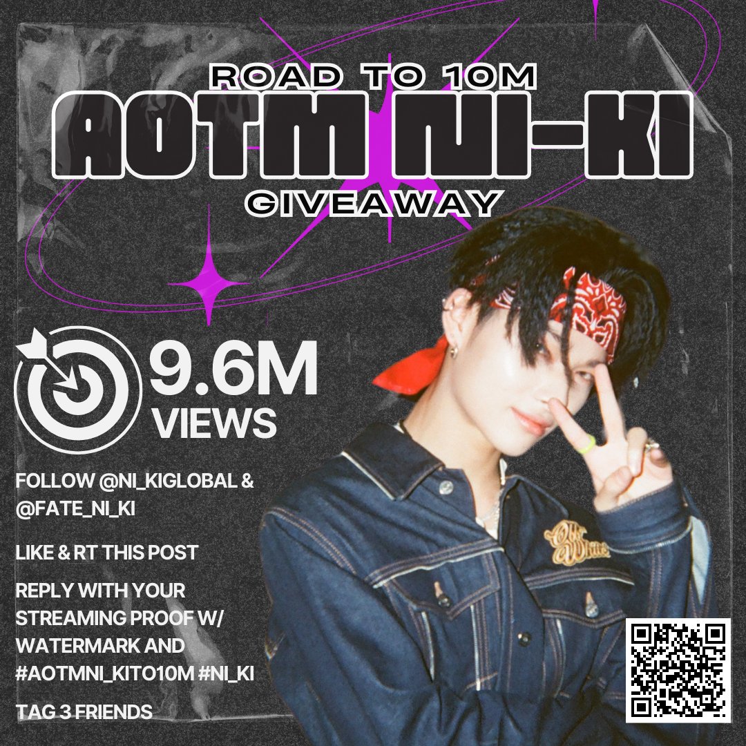 [🎁] AOTM NI-KI Road to 10M - Giveaway

ENGENEs, almost only 5 days left till our target! Let's reach 10M by June 19!

9.6M 🔜 

— Mechanics
✧ Follow <a href="/NI_KIGLOBAL/">ENHYPEN NI-KI GLOBAL FANBASE</a> &amp; <a href="/FATE_NI_KI/">FATE TO BE WITH NI-KI AOTM</a>
✧ Like &amp; RT this tweet
✧ Reply your proofs/screenshots with #AOTMNI_KIto10M #NI_KI
✧ Tag 3 friends