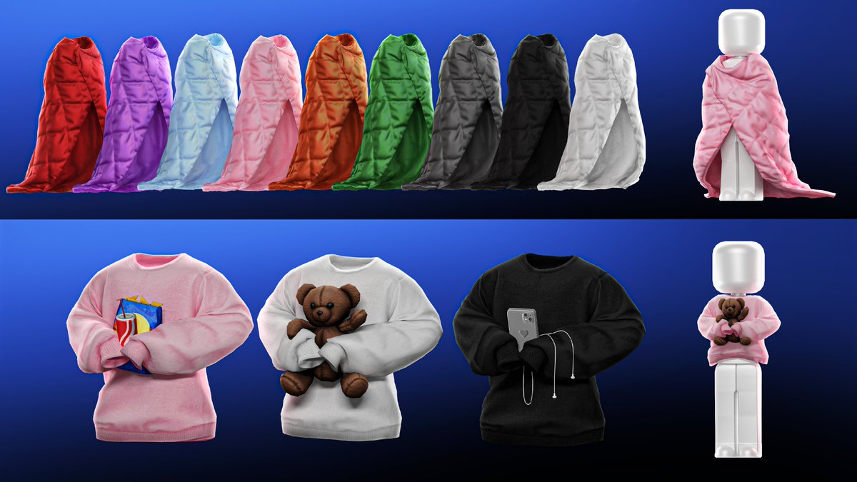 trying out this trend. these items make your arms disappear to create an illusion of holding something. you can try them out here: roblox.com/groups/1691264…
#roblox #robloxugc