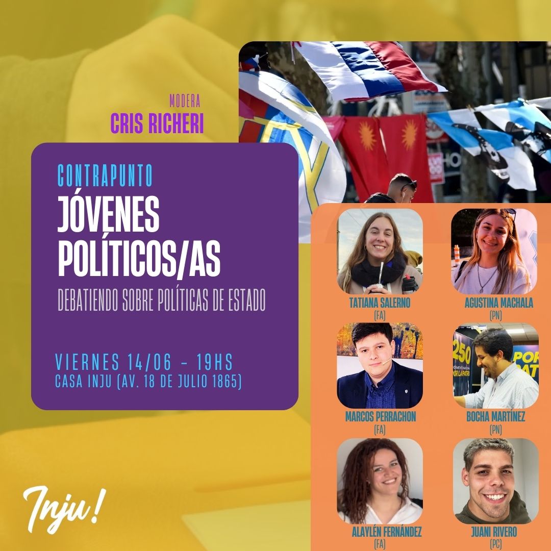 Cris Richeri (@crisricheri) on Twitter photo Mañana!
Contrapunto de Jóvenes #JuntosHacemosMejorDemocracia
En Casa <a href="/inju_uy/">INJU Uruguay</a>
"Políticas de estado"
<a href="/aylenfernande/">aylén</a> <a href="/AsambleaUruguay/">Asamblea Uruguay</a>
<a href="/agusmachala_/">Agus Machala</a> <a href="/jovenes404/">Jóvenes 404</a>
<a href="/juanirivero/">Juan Ignacio Rivero</a> <a href="/UJReformistas/">UJR</a>
<a href="/MartinezBocha/">Bocha Martinez</a> <a href="/movporlapatria/">Por La Patria</a>
<a href="/tatisalerno/">tatiana salerno</a> <a href="/Socialistas90/">Partido Socialista</a>
<a href="/M_Perrachon21/">Marcos.p</a> <a href="/Jovenes2121/">Juventud de Asamblea Uruguay</a> Mañana!
Contrapunto de Jóvenes #JuntosHacemosMejorDemocracia
En Casa <a href="/inju_uy/">INJU Uruguay</a>
"Políticas de estado"
<a href="/aylenfernande/">aylén</a> <a href="/AsambleaUruguay/">Asamblea Uruguay</a>
<a href="/agusmachala_/">Agus Machala</a> <a href="/jovenes404/">Jóvenes 404</a>
<a href="/juanirivero/">Juan Ignacio Rivero</a> <a href="/UJReformistas/">UJR</a>
<a href="/MartinezBocha/">Bocha Martinez</a> <a href="/movporlapatria/">Por La Patria</a>
<a href="/tatisalerno/">tatiana salerno</a> <a href="/Socialistas90/">Partido Socialista</a>
<a href="/M_Perrachon21/">Marcos.p</a> <a href="/Jovenes2121/">Juventud de Asamblea Uruguay</a>