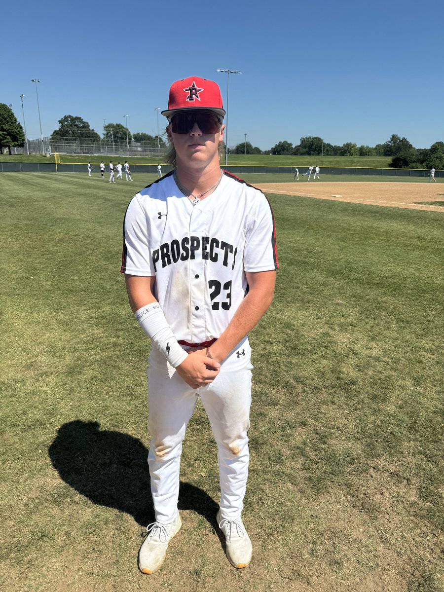 FiveToolAR's tweet photo. F: @stlprospects 17U Scout Benes 10, KC Bullets 5 
PoG: @CamdenNewsom 2-2, 2B, 3RBI
Pitcher: Blake Willan 5 IP, 0 ER https://t.co/Tirb4COeaF