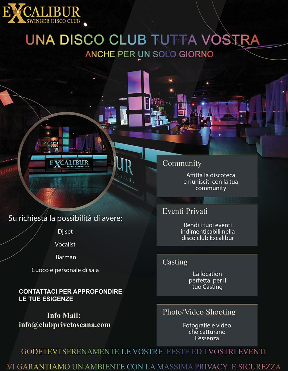 excaliburprive's tweet photo. #Swingerclub  #clubprive  #festedicompleanno  #casting #community #partyswinger #festescambiste https://t.co/6dQOVQoRDp