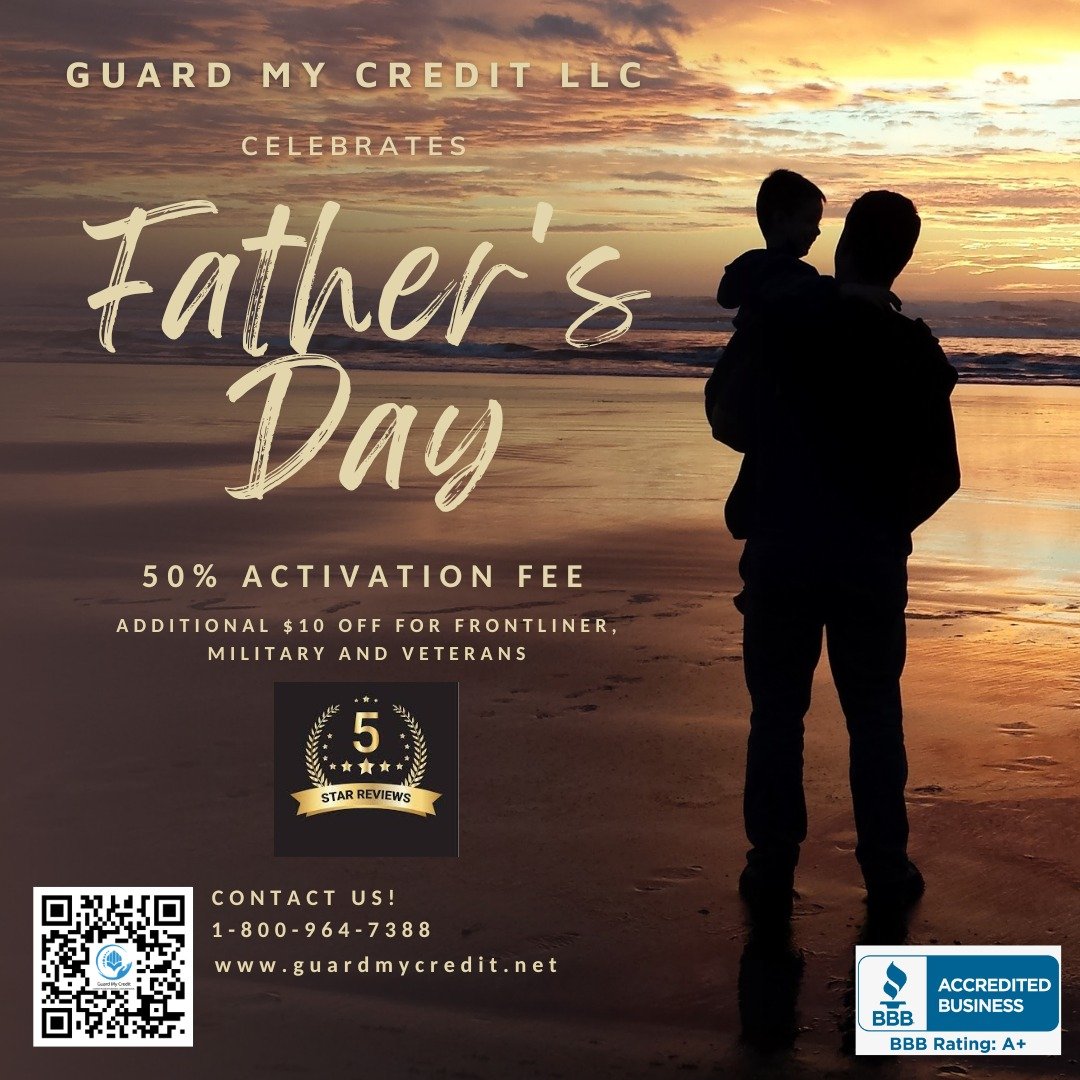 GuardMyCredit_'s tweet photo. Celebrate Father's Day with Repairing Credit with 50% Off Activation Fees and Secure Dad's Financial Future!

Book a FREE Credit Consultation NOW!
https://t.co/VM7ANZxt68

📷800-964-7388
📷guardmycredit@gmail.com
#creditscore #creditrepair #creditrebuilding #promo
#FathersDaySale https://t.co/IcSgFfrNGa