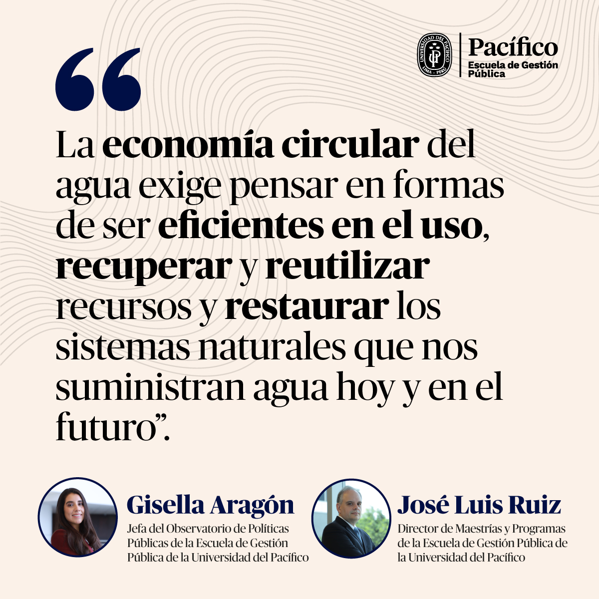 ¿Estamos realmente aprovechando nuestro recurso más vital? 💧🌎 Gisella Aragón y Jose Luis Ruiz reflexionan sobre la gestión del agua en Perú y los desafíos de la circularidad del agua. ♻️ 
Lee el artículo completo en <a href="/StakeholdersRS/">Revista Stakeholders</a>  👉 bit.ly/3KFXpYX