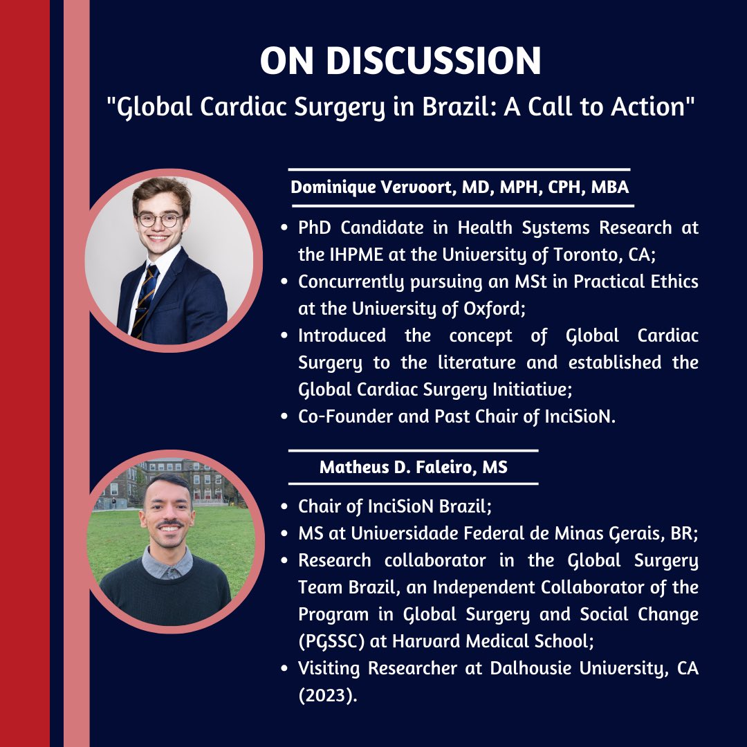 InciSioNBr's tweet photo. 📚✨ Join InciSioN Brazil's International Journal Club on July 19 at 7 PM BRT! We'll discuss "Global Cardiac Surgery in Brazil: A Call to Action." Open to a global audience, conducted in English via Google Meet. Don't miss out!
Sign up: https://t.co/oLI7gatoPN #GlobalSurgery https://t.co/tMwSdip5Cy