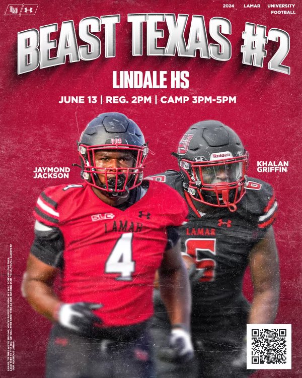 Jaden Trigg (@jadentrigg53) on Twitter photo Had a good day at <a href="/LamarFootball/">Lamar University Football</a> camp, Thank you <a href="/_CoachZo_/">Lorenzo Jackson</a> for making me a better player Had a good day at <a href="/LamarFootball/">Lamar University Football</a> camp, Thank you <a href="/_CoachZo_/">Lorenzo Jackson</a> for making me a better player