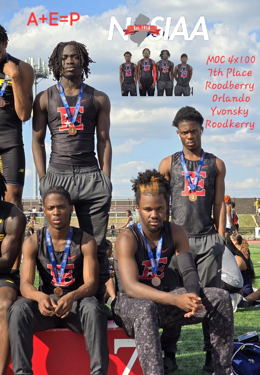 CoachaHolman's tweet photo. Meet of Champions
4x100 Placed 7th Overall
Team finished with the 6th Fastest Time in NJ
41.98 at Group IV FINALS
Team of: Roodberry Barthelemy, Orlando Awkward, Joseph Desir and Roodkerry Barthelemy.
@ElizabethAthle1
#BigETF #CityofChampions #CoachFastTony https://t.co/U0mHziPKox