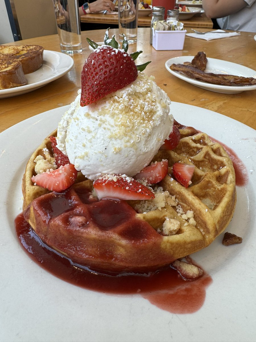 Strawberry shortcake waffle at Clinton St. Baking Co.
