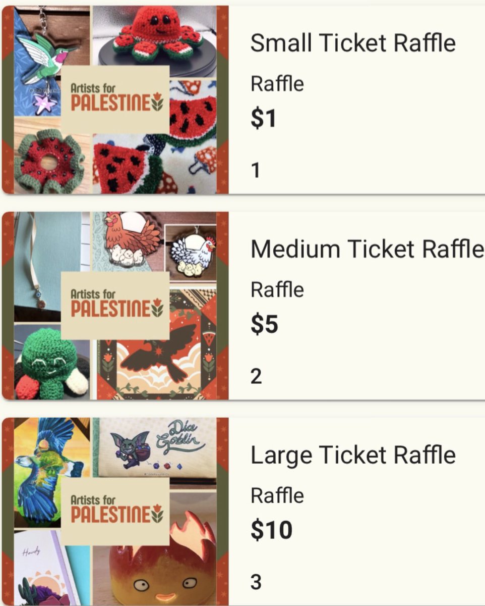 Here’s a closer look at my art, as well as my gf <a href="/xDestinyKey/">xDestinyKey</a>’s Watermelon Steven art, &amp; a quick peek of pieces created by <a href="/Wizard_Hatz/">Percy @ HolMat</a>, <a href="/hobbitbrainrot/">Cass | sunstiitch ☀️</a> , <a href="/magical_antics/">Magical Antics Cosplay</a> &amp; others! This raffle ends June 30 so make sure ya get those entries in!🇵🇸(2/3)
app.galabid.com/hassanat