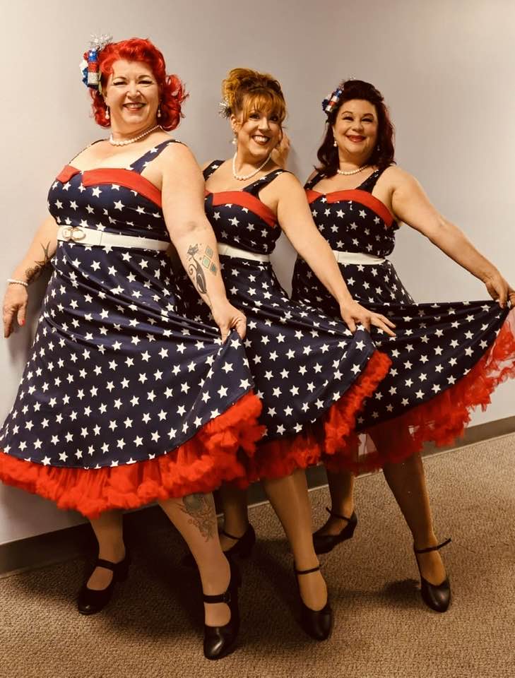 RetroRadioDolls's tweet photo. The Retro RAdio Dolls are singing the National Anthem at the Reno Rodeo on Thursday June 20th 7pm https://t.co/M5ohOVT3ny
