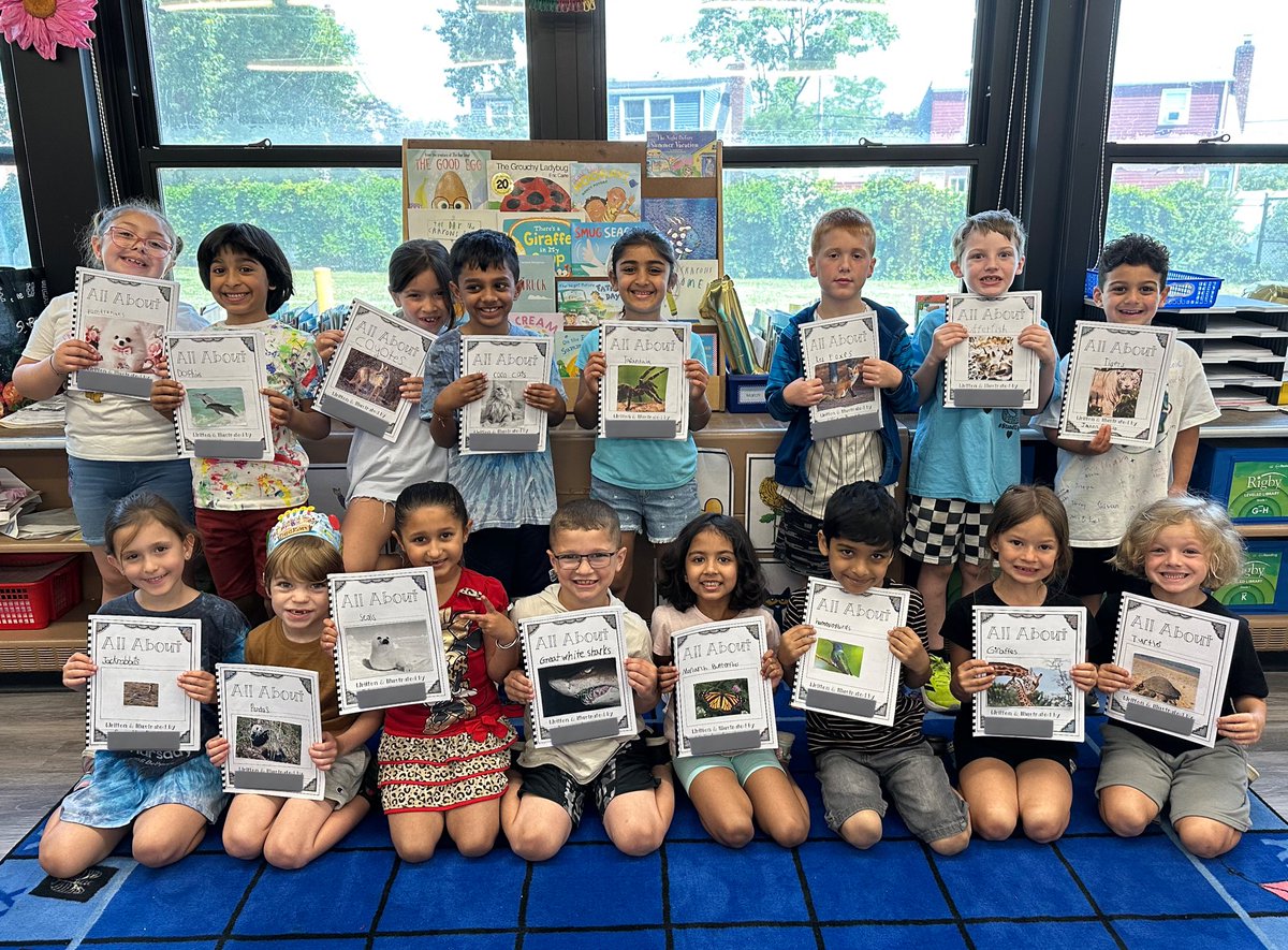Introducing room 112’s published authors! 🎉📝💛  <a href="/CBS_Bethpage/">Central Boulevard Elementary School</a> #AllAbout #YoungAuthors