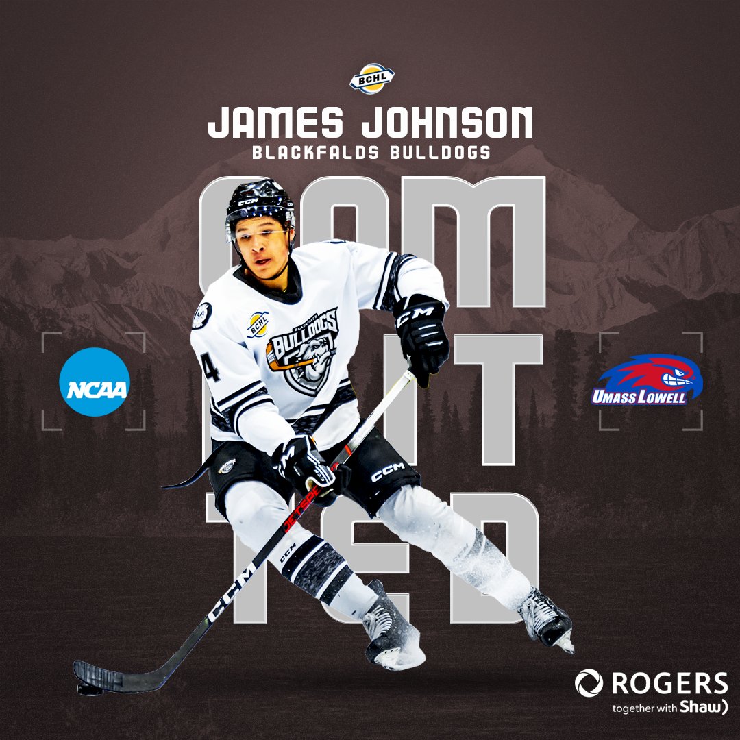 Congrats to Blackfalds Bulldogs D James Johnson on his commitment to UMass-Lowell!

#ModernHockey | <a href="/Rogers/">Rogers</a> 

📸 Tom Grimsdale