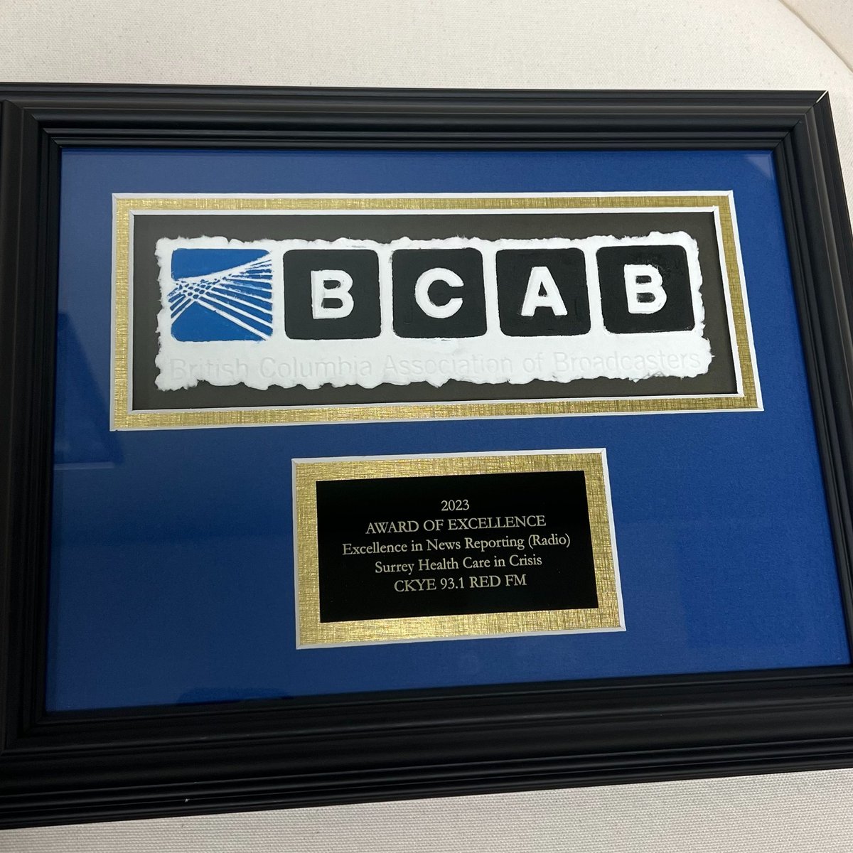 redfmvancouver's tweet photo. BCAB awards came in the mail today, thank you @BCABinfo!

Proud of the team for winning 2023 Award of Excellence in News Reporting for news story “Surrey Health Care in Crisis” and Best Station Imaging for “Happy Halloween”. https://t.co/ma2gNvf5h5