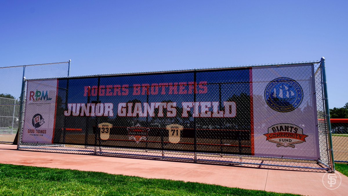 The Rogers Brothers Junior Giants Field is now open in Suisun City, CA. 🎉