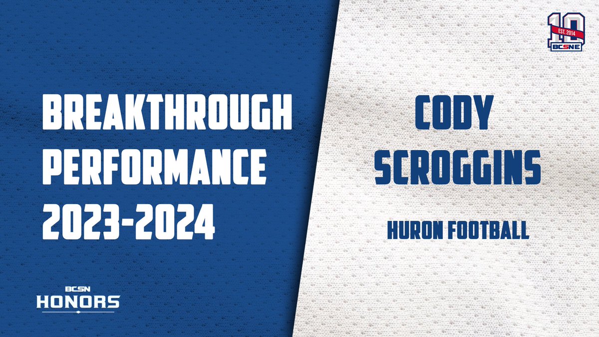 Congratulations to Cody Scroggings of Huron for winning Breakthrough Player of the Year! #BCSNEHONORS2024 #BCSNE
