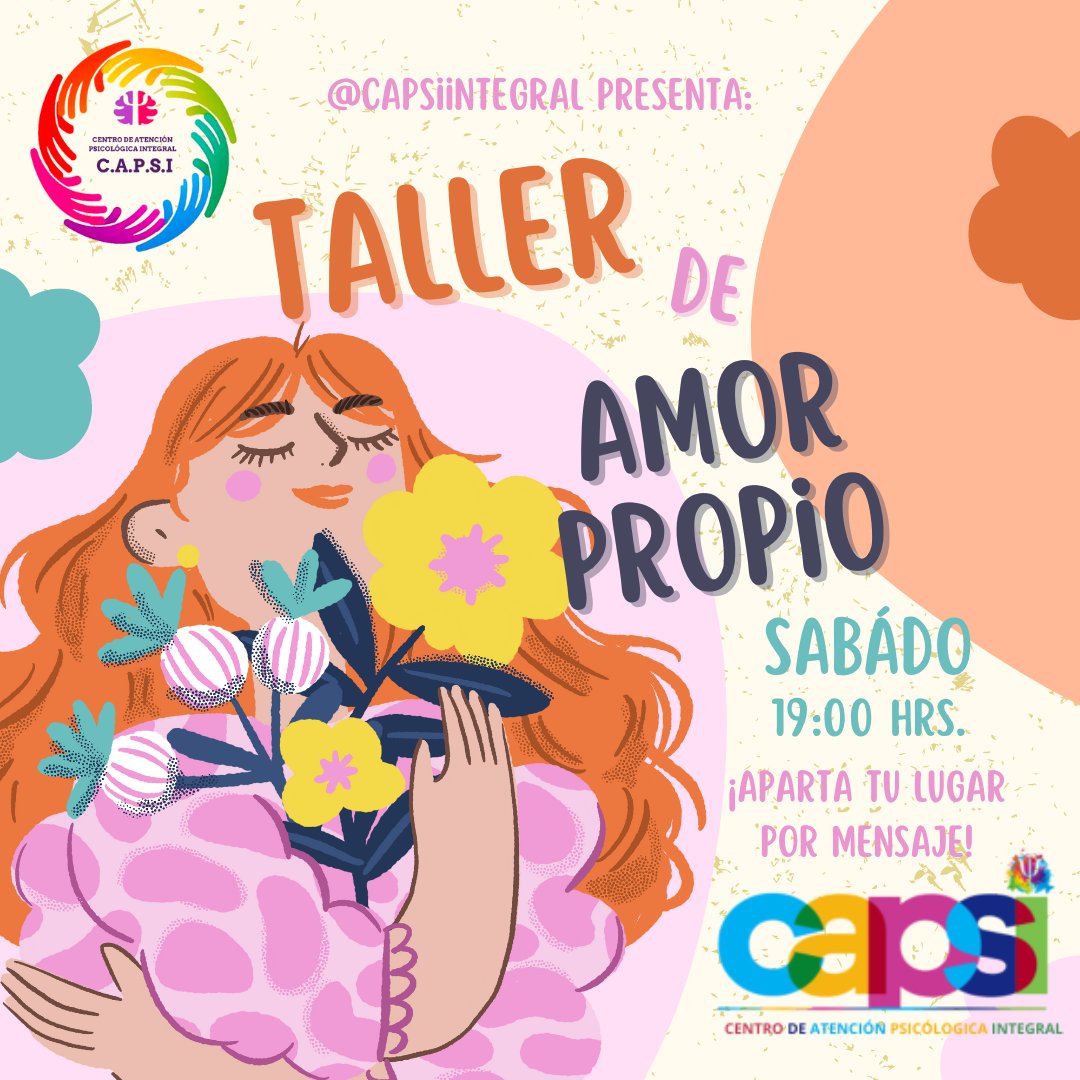 ATENCIONCAPSI's tweet photo. Cultiva el amor que habita en ti
Si deseas
🩷Sanar la relación contigo
🩷Descubrir herramientas para aprender a amarte
🩷Cambiar patrones mentales y emocionales que te impiden a amarte
🩷Conectar contigo
¡Este taller es para ti!
Más detalles de inscripción:
👉📲(55 ) 55 5158 0381 https://t.co/Upjm7in80f