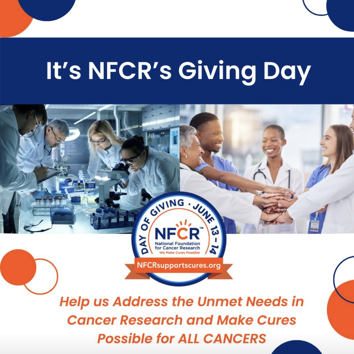 Sujuan_Ba's tweet photo. Today is NFCR Giving Day! Please join me and so many others – today – in supporting cancer research. 

Visit https://t.co/JHIs23zHoL and make a gift that’s meaningful to you. And join in the social media conversation throughout the day to encourage others to give. https://t.co/xVDEzFRV8E