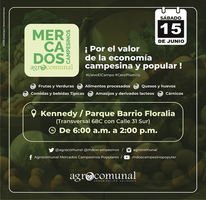 mdoscampesinos's tweet photo. Seguimos en a defensa de la economía campesina  #junio2024

Acompáñenos

Viernes 14:  Puente Aranda-Outlet de las Amèricas
Sàbado 15: Kennedy -Floralia
                 : Fontibón - Parque Principal

#QuienLoSiembraLoVende #ElDeVerdad #LlevoElCampo 
#ColombiaContraElHambre https://t.co/IvVxm7wDck