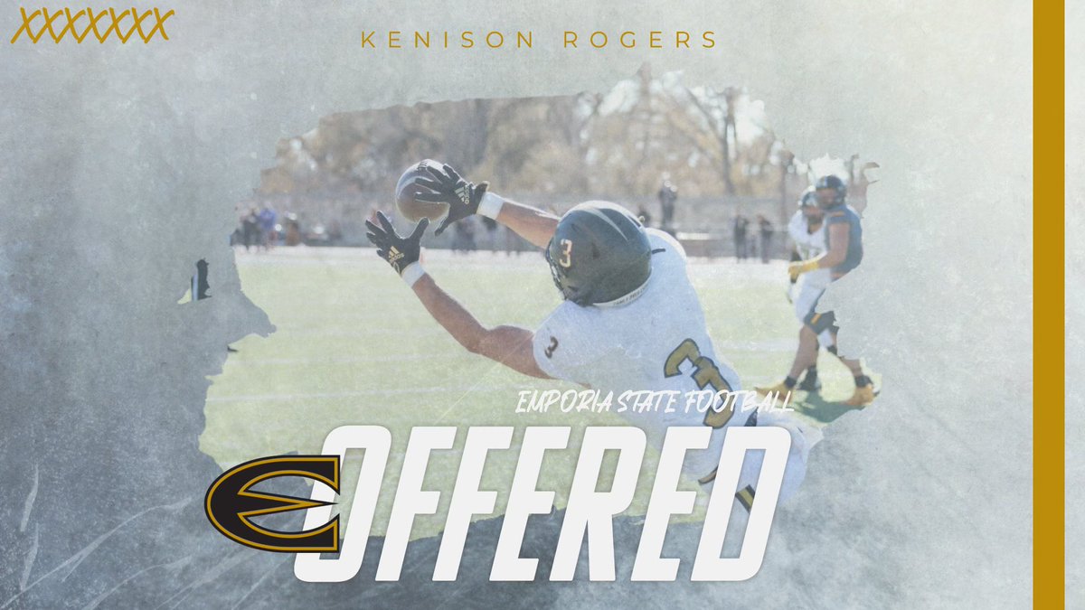 kenison326's tweet photo. After a great conversation with Coach Higgins, I am honored and blessed to receive an offer to play football at Emporia State University!!  @CoachGHiggins @CoachCash1 @BryceChavis @MillerFB
@esuhornetsfb
#StingSquad25 https://t.co/RHVt3AsuQn