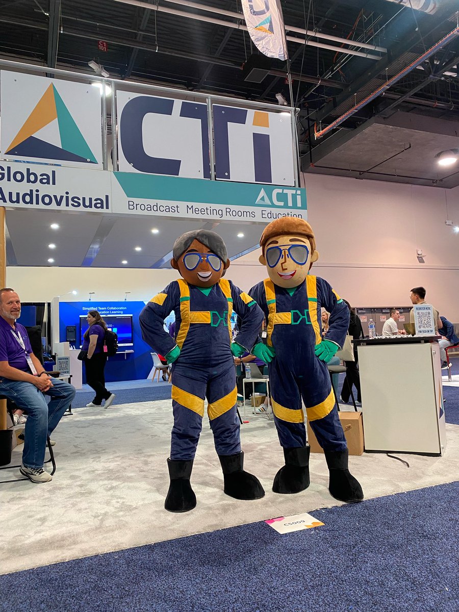 CTIAV's tweet photo. Look who stopped by @InfoComm!
The AV-ators, ACE & Charlie! 🛫
Sky’s The Limit for AV Success!
#InfoComm24 #AVTweeps #ctirocks #AVators https://t.co/NLQEx0Fyeg