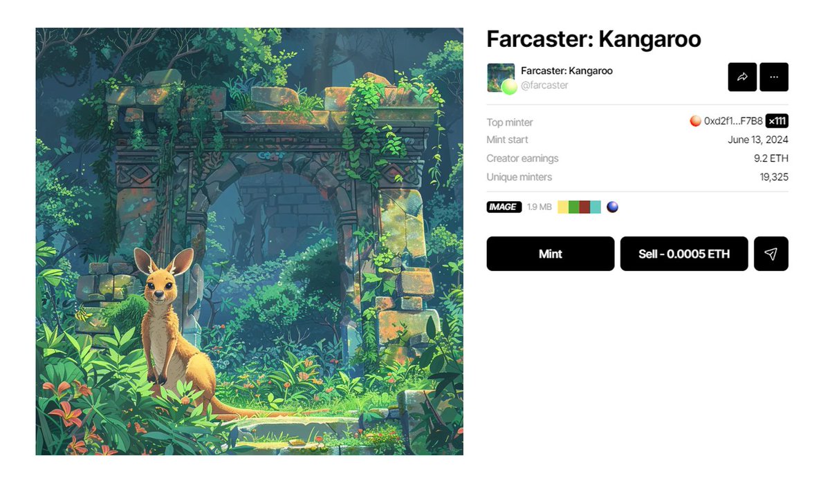 Crypto_Pranjal's tweet image. Mint this Farcaster NFT on Zora! 🔥

If you're farming the Farcaster airdrop, be sure to mint it.

Mint here: zora.co/collect/zora:0…

🔹 Mint using the Base chain
🔹 This is an official NFT by Farcaster

If possible, consider buying 2-3 additional older NFTs from the Farcaster…