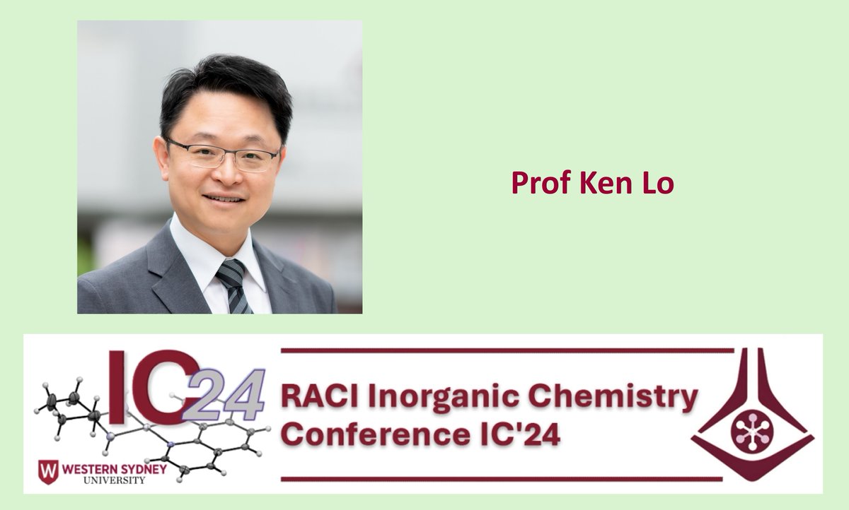 RACI_Inorganic's tweet photo. We are pleased to announce the next plenary speaker for #IC24 #inorganic24 is Prof Ken Lo @bhkenlo from @CityUHongKong
Ken's research interests include luminescent metal complexes for biomolecular probes, cellular imaging  and photocytotoxic agents
#OzChem
https://t.co/fyUZ3zHs0O https://t.co/JOZyXLQSaL