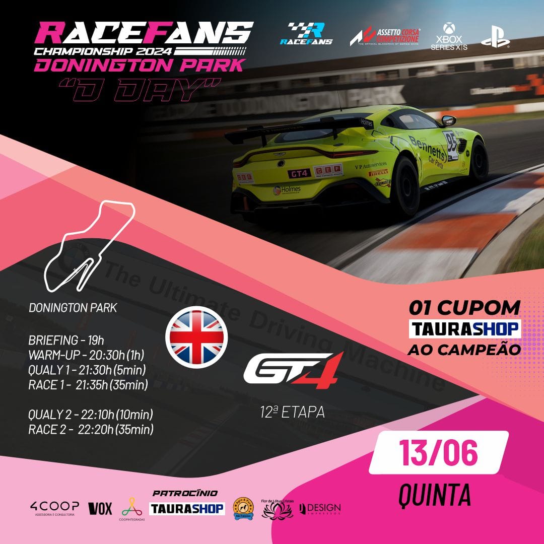 TaurasRaceTeam's tweet photo. 🔰 Hoje temos mais uma etapa GT4 🔰
🔸🔹Transmissão Oficial 🔹🔸
📽️https://t.co/ilbqg0Nt5a
🖥️https://t.co/yeUb8gkCxg
#racedriver #simracing #beACC
#simdriver #simracer #simcube #logtech #fanatec #thurstmaster #xbox #Racefans #Gt3 #Gt4 #moza_racing https://t.co/BFQLfdFozX