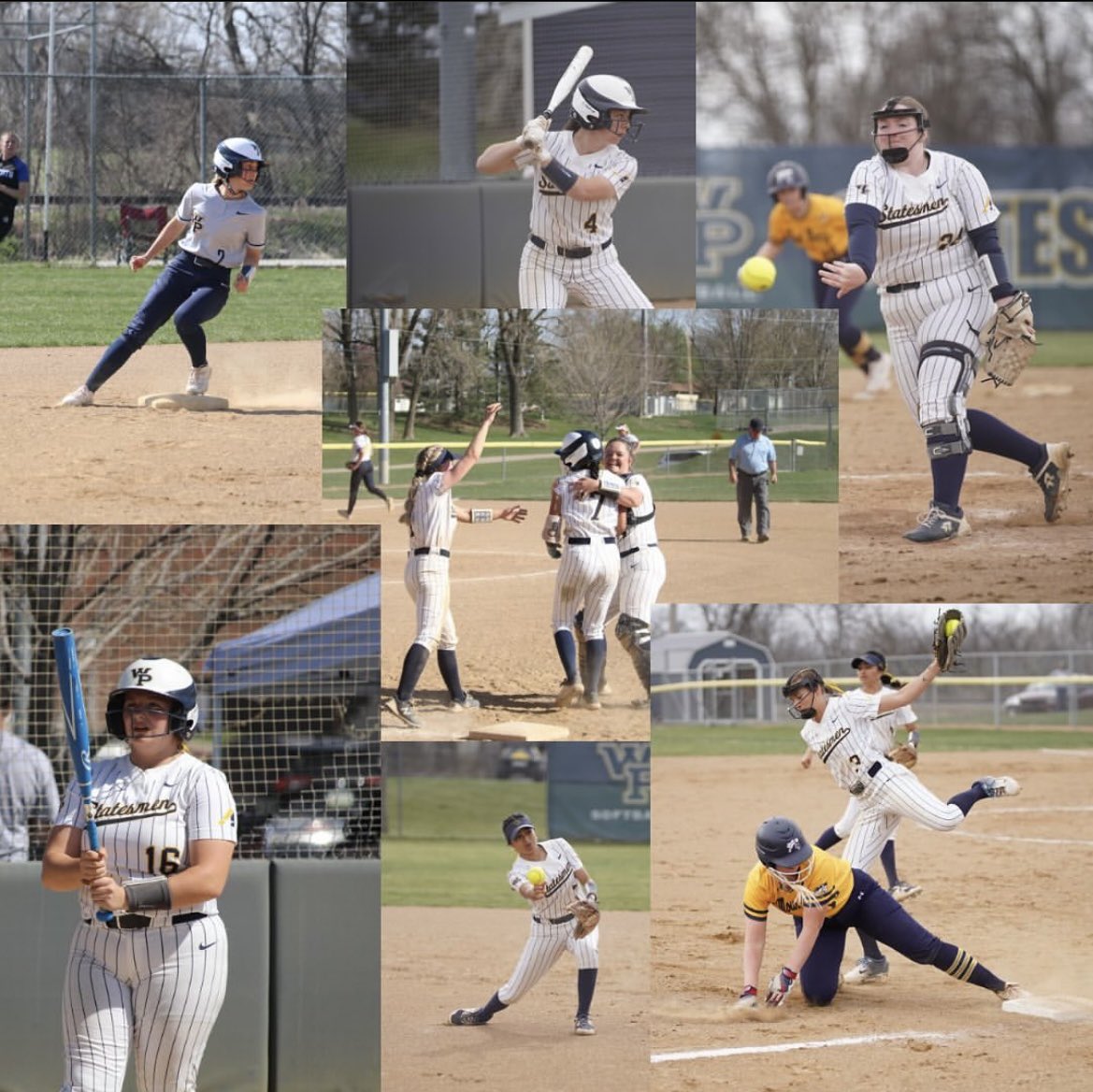 WPU_Softball's tweet photo. World Softball Day has got us missing this group a little extra 💛💙

#wpsb #period https://t.co/C90te4KKvQ