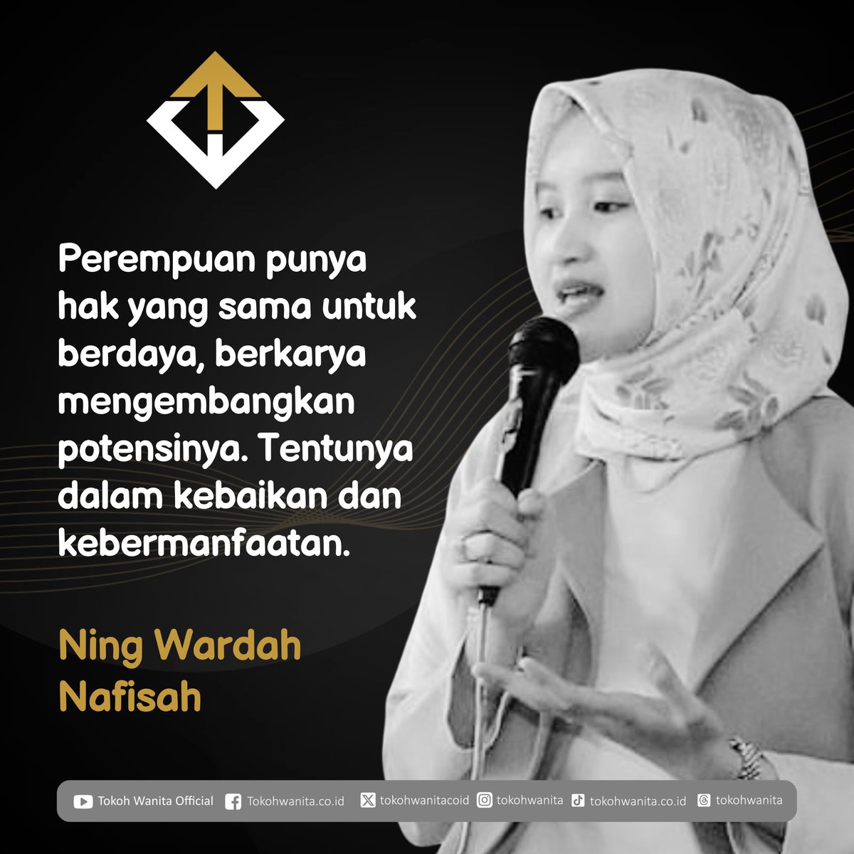 Perempuan punya hak yang sama untuk berdaya, berkarya mengembangkan potensinya. Tentunya dalam kebaikan dan kebermanfaatan.

Ning Wardah Nafisah