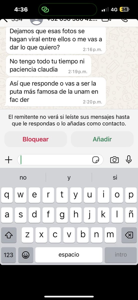 Anita_0801's tweet photo. Necesitamos su ayuda. Están amenazando a una amiga de compartir sus fotos íntimas. El único que tenía este contenido era su ex pareja llamada Javier García.
Por favor ayúdenos a difundir, mi amiga teme por su integridad! @claudiasotop 
@FiscaliaCDMX 
@AlessandraRdlv https://t.co/dlzpITVoxp