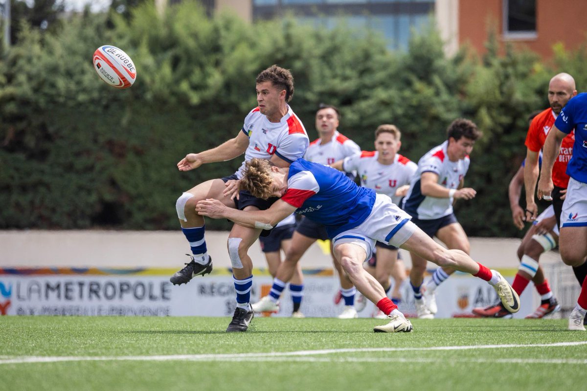 uchile's tweet photo. U. de Chile obtiene el octavo puesto en el Mundial Universitario de Rugby Seven 2024, donde el equipo de la Casa de Bello representó al país en el torneo internacional desarrollado en Francia https://t.co/ZpzXmgy0AY https://t.co/Q66KroeIQg