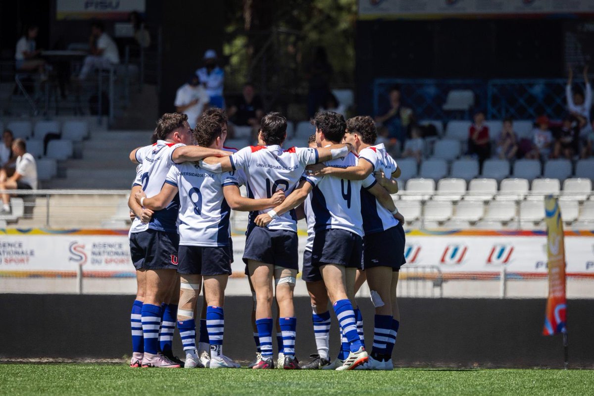 uchile's tweet photo. U. de Chile obtiene el octavo puesto en el Mundial Universitario de Rugby Seven 2024, donde el equipo de la Casa de Bello representó al país en el torneo internacional desarrollado en Francia https://t.co/ZpzXmgy0AY https://t.co/Q66KroeIQg