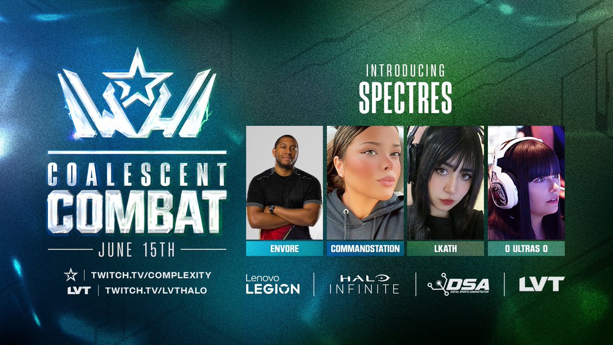 👑  Spectres

🔹️<a href="/Envore/">Li</a> 
🔹️<a href="/CommandStation/">OMiT Command</a> 
🔹️<a href="/Mikathsa/">Kath</a> 
🔹<a href="/__Ultras/">Ultras</a>

#CoalescentCombat #HaloInfinite