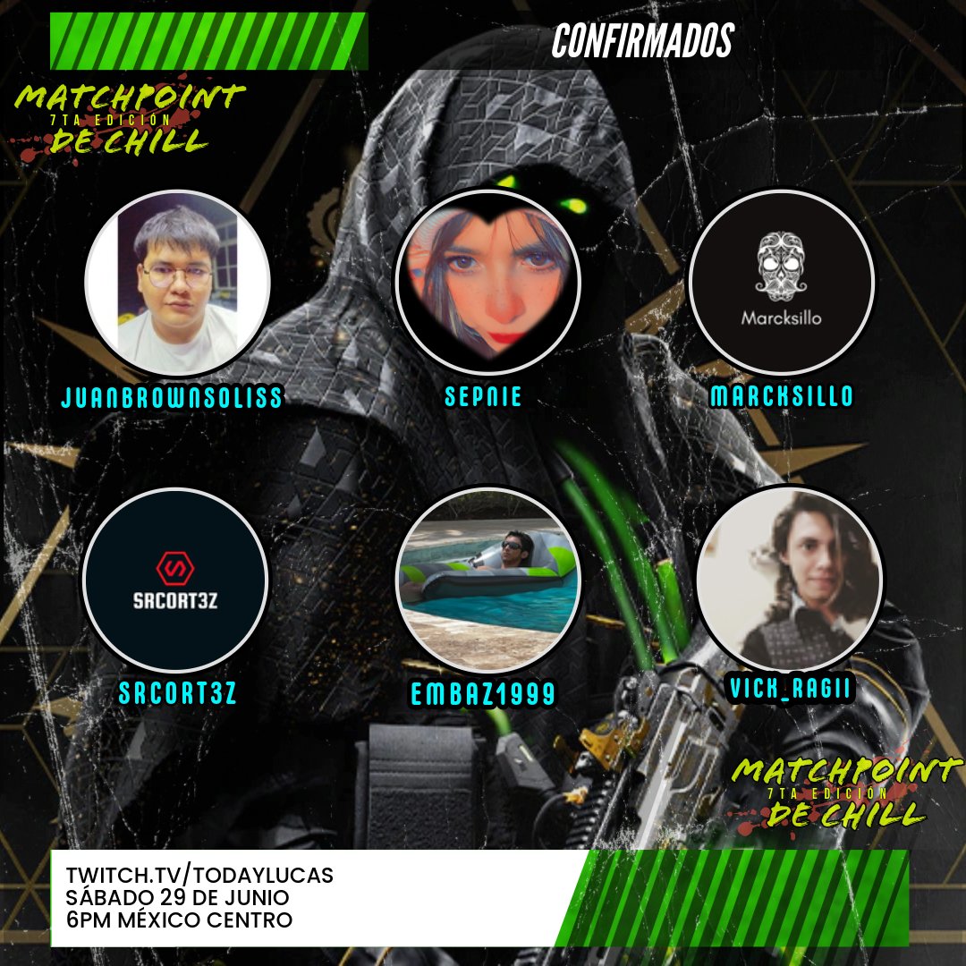 Ya estamos a nada que salgan todos los confirmados. Este torneito de chill estará muy bueno. Recuerden apoyar a su streamer favorito en su canal. Y a darle con todo para que tengan una idea de como se jugará el WSOW