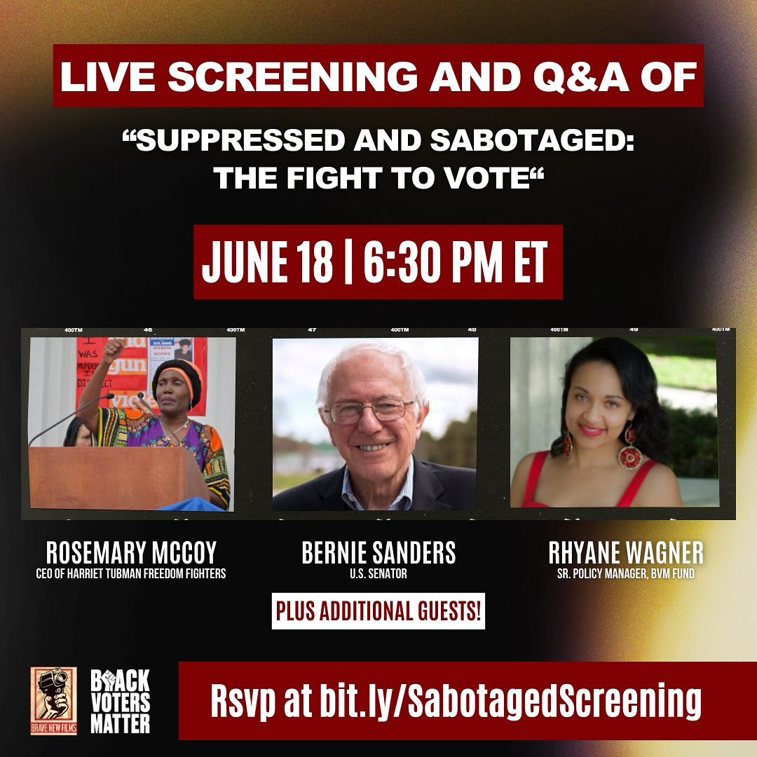 bravenewfilms's tweet photo. Over 230 RSVPs in counting! 🔥
Join the #FightToVote and make sure to attend this important event on how to stand up to the voter suppression tactics sweeping the country.
RSVP: https://t.co/RCrLq1fTqE https://t.co/Rq6yIJCV1S